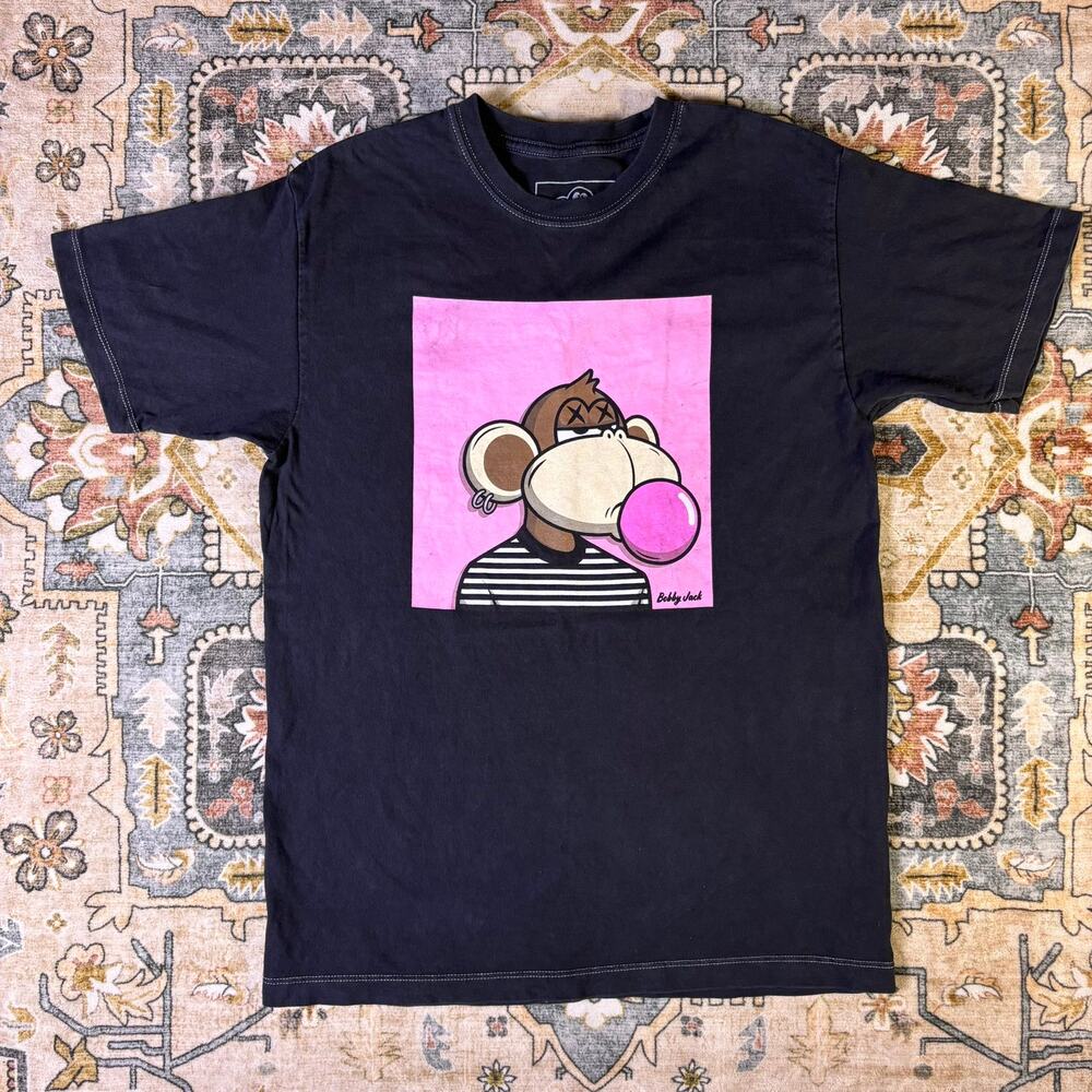 Bobby Jack Y2K T-shirt baby doll pink bubblegum size small cotton boxy 2000s
